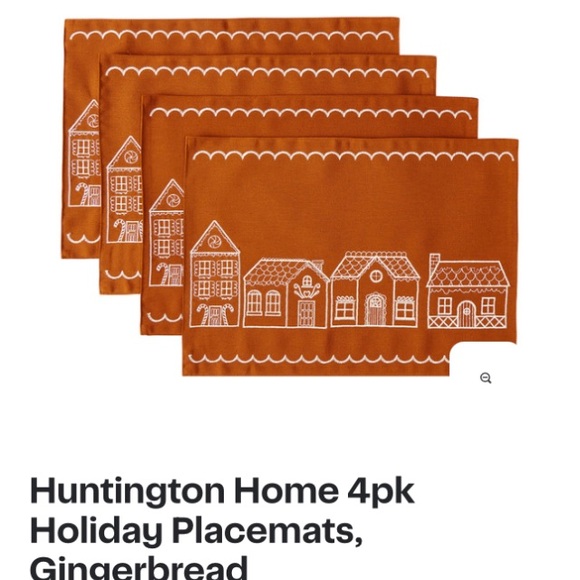 Brand New Aldi Christmas Gingerbread Houses Placemats-Set of 4 - Picture 4 of 4